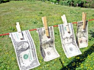 Dollars on Clothes Line