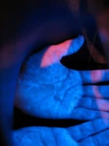 Hand Under UV Light