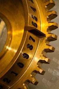 Numbers on Brass Sprocket