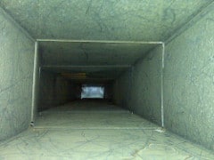 View looking into Duct System