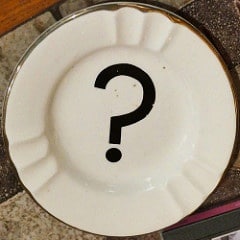 Plate with Question Mark on top