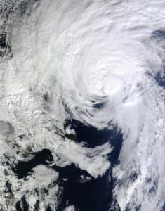 Hurricane Gonzalo east of Newfoundland, Canada.