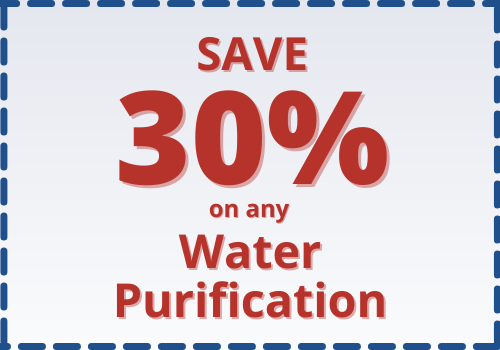 save 30% on any water purification