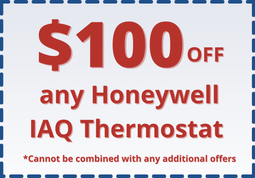 $100 off any honeywell iaq thermostat